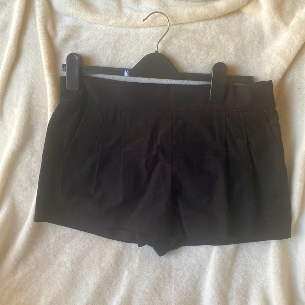 J. Crew black shorts w side zipper.  Very good condition worn once or twice.